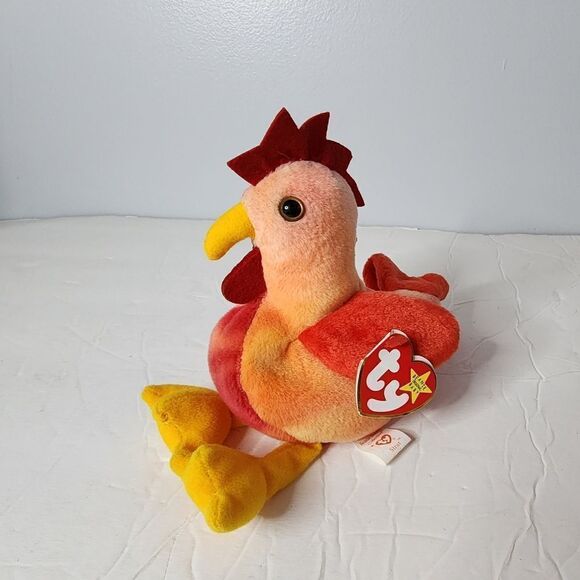 TY Beanie Babies STRUT Red Rooster Chicken Plush Collectible Tag Retired 1996 - Picture 1 of 6